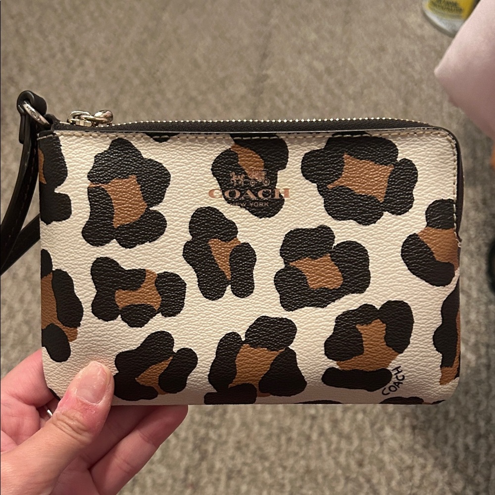 Coach Leopard Print Wristlet